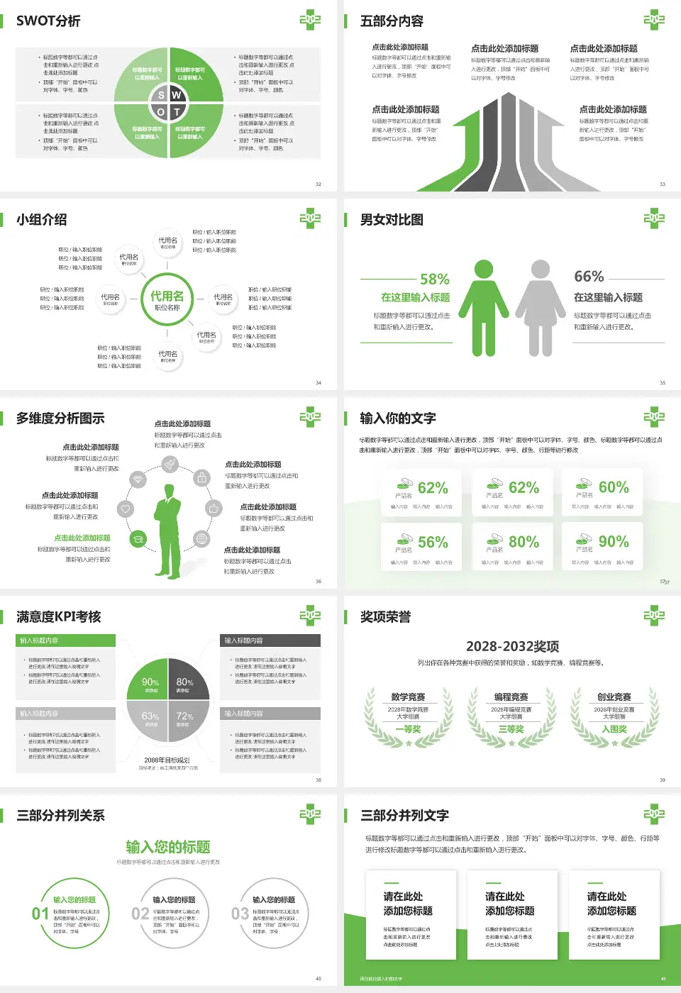 沈阳二四二医院医疗行业比赛专用PPT模板16:9格式幻灯片预览图5