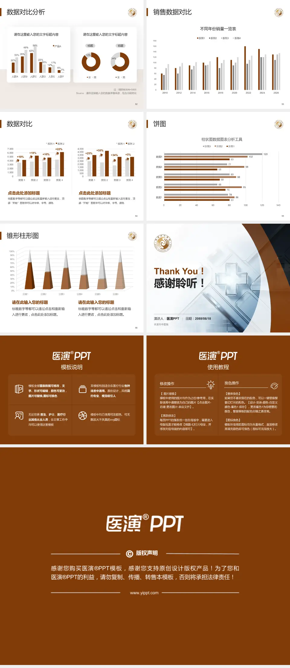 本溪市中医院医疗行业比赛专用PPT模板4:3格式幻灯片预览图7