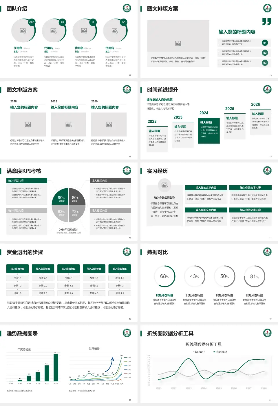 庄河市中心医院培训与教育PPT模板16:9格式幻灯片预览图3