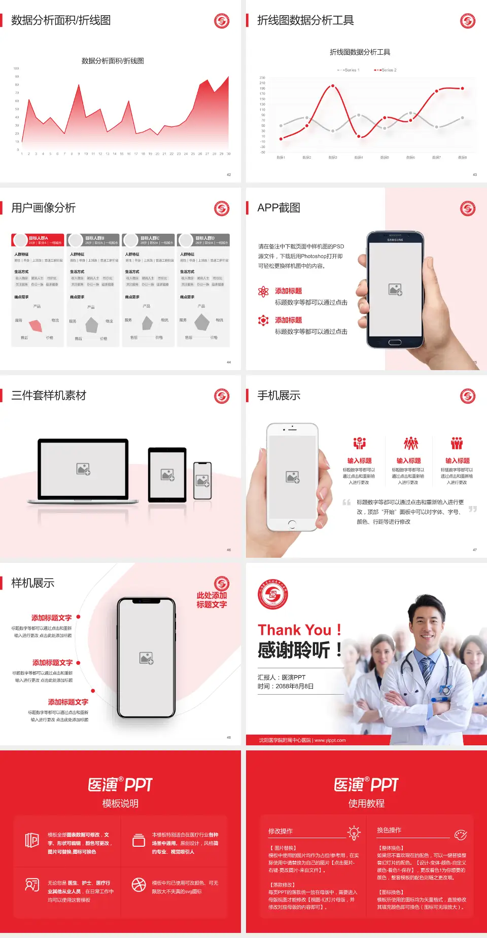 沈阳医学院附属中心医院科室介绍与推广PPT模板4:3格式幻灯片预览图6