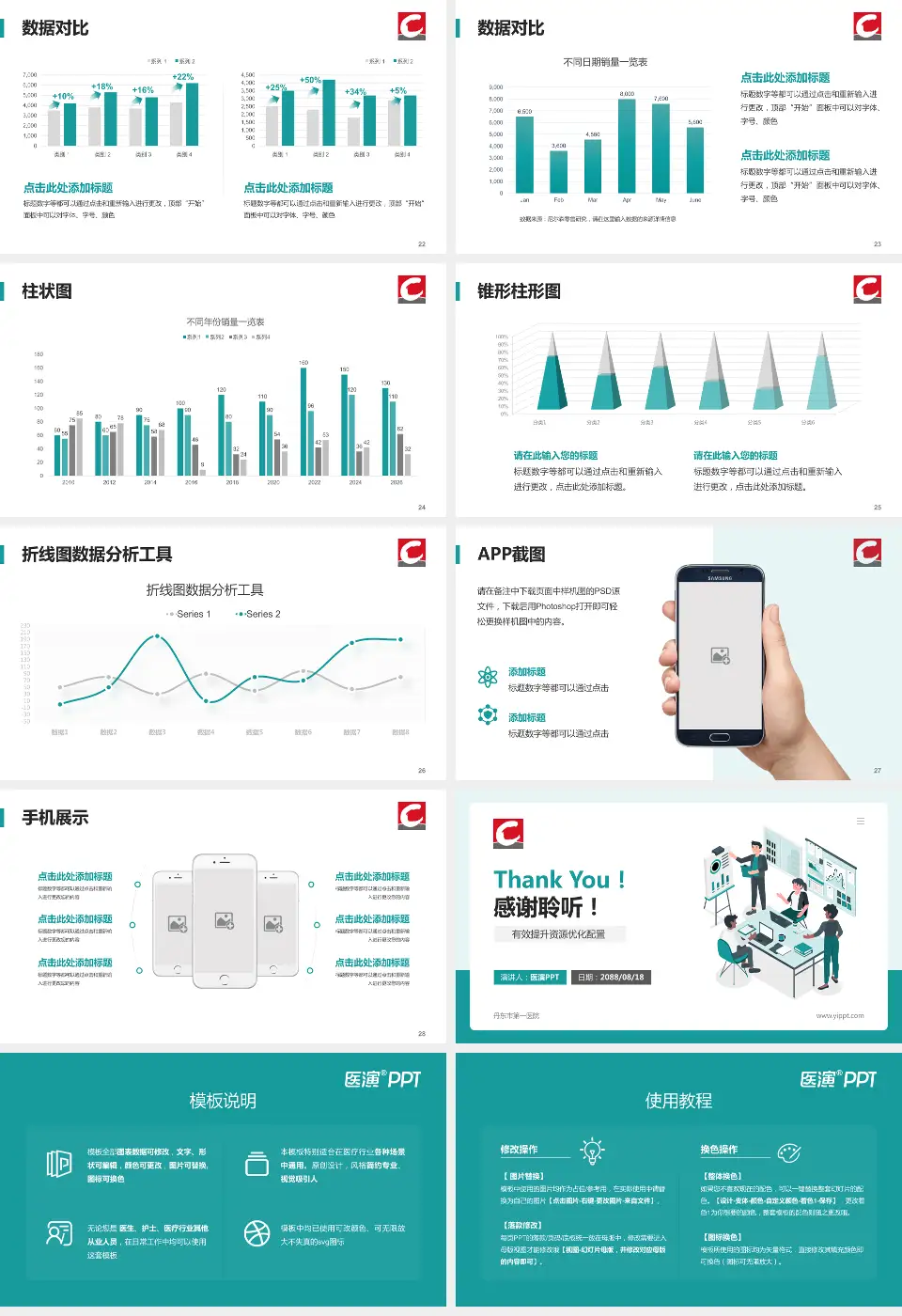丹东市第一医院财务与预算报告PPT模板16:9格式幻灯片预览图4