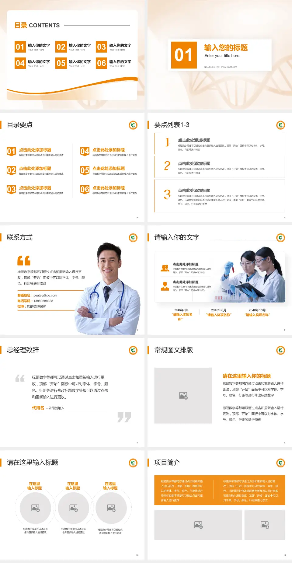 抚顺矿务局总医院项目申请与汇报PPT模板4:3格式幻灯片预览图2