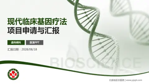 北部战区总医院项目申请与汇报PPT模板
