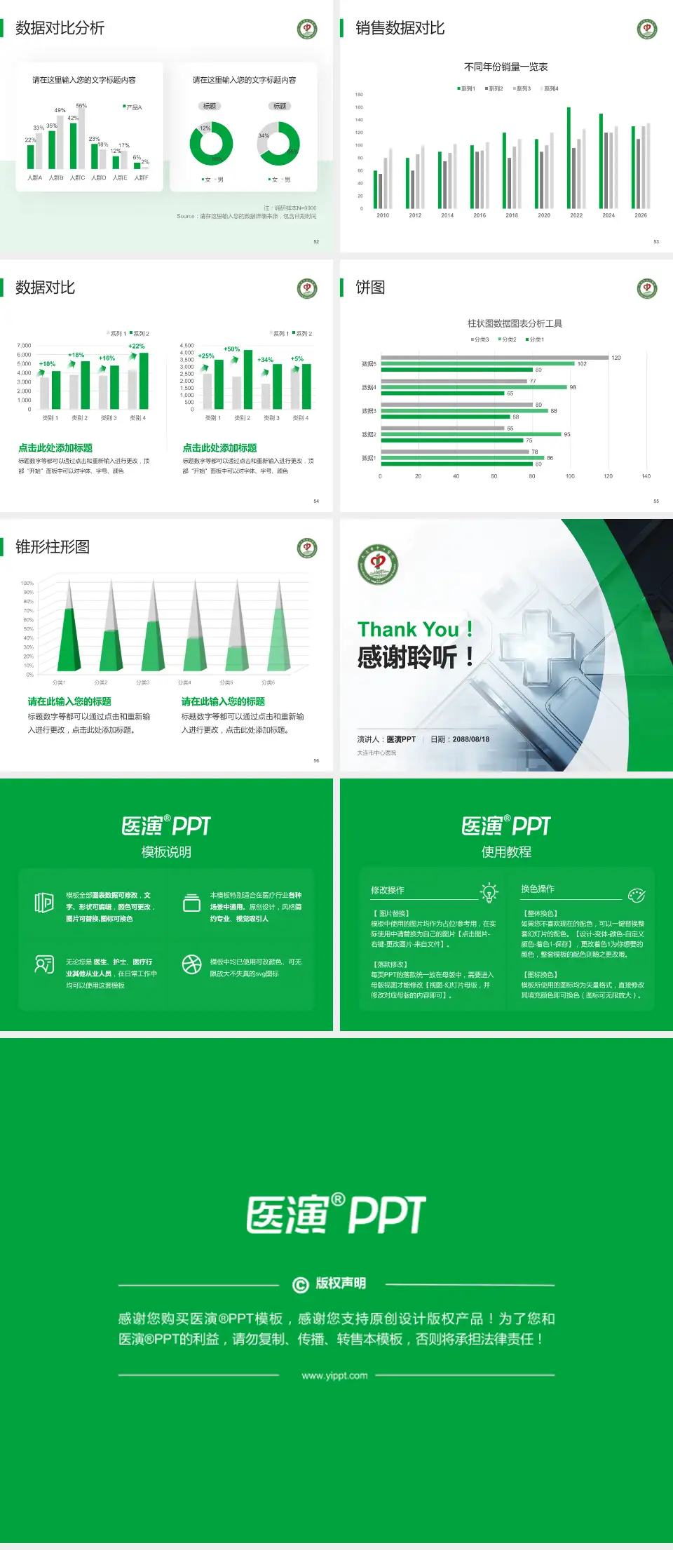 大连市中心医院医疗行业比赛专用PPT模板4:3格式幻灯片预览图7