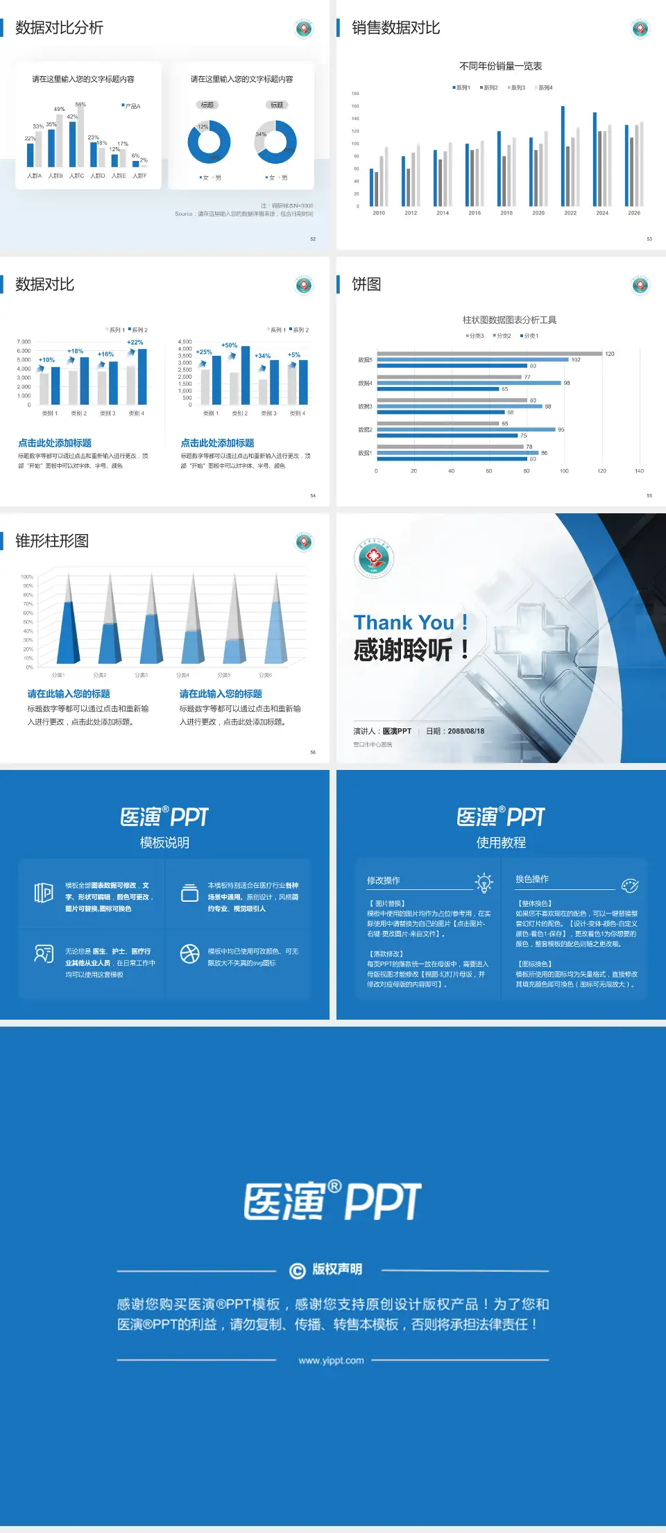 营口市中心医院医疗行业比赛专用PPT模板4:3格式幻灯片预览图7