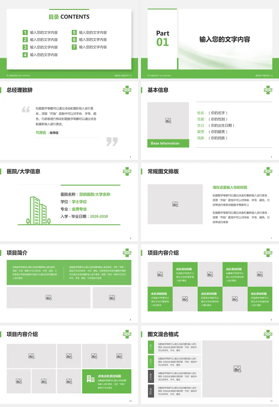 沈阳二四二医院个人求职应聘简历PPT模板16:9格式幻灯片预览图2