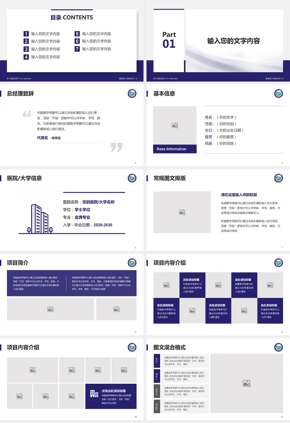 沈阳市肛肠医院个人求职应聘简历PPT模板16:9格式幻灯片预览图2