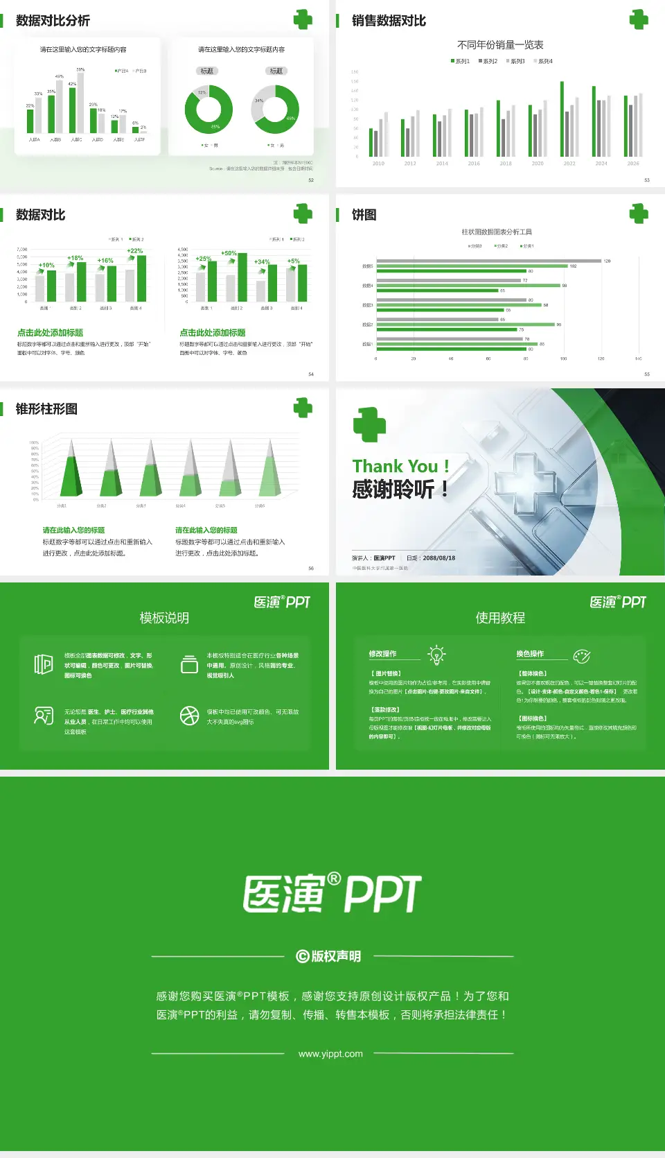 中国医科大学附属第一医院医疗行业比赛专用PPT模板16:9格式幻灯片预览图7