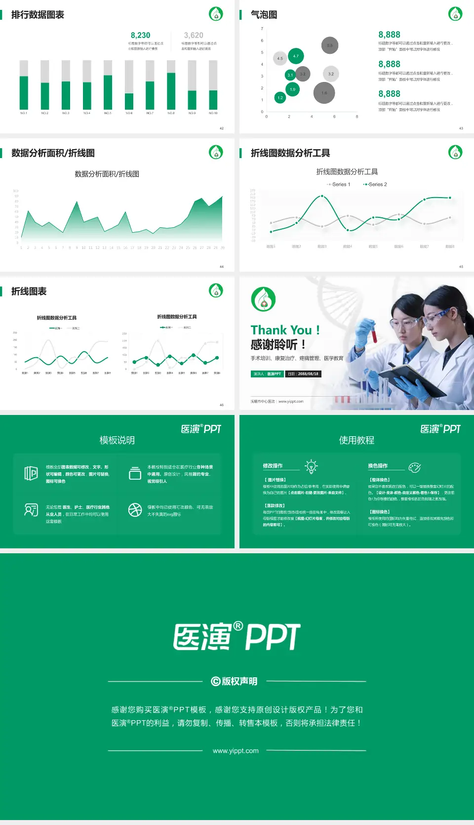 抚顺市中心医院科研成果展示PPT模板16:9格式幻灯片预览图6