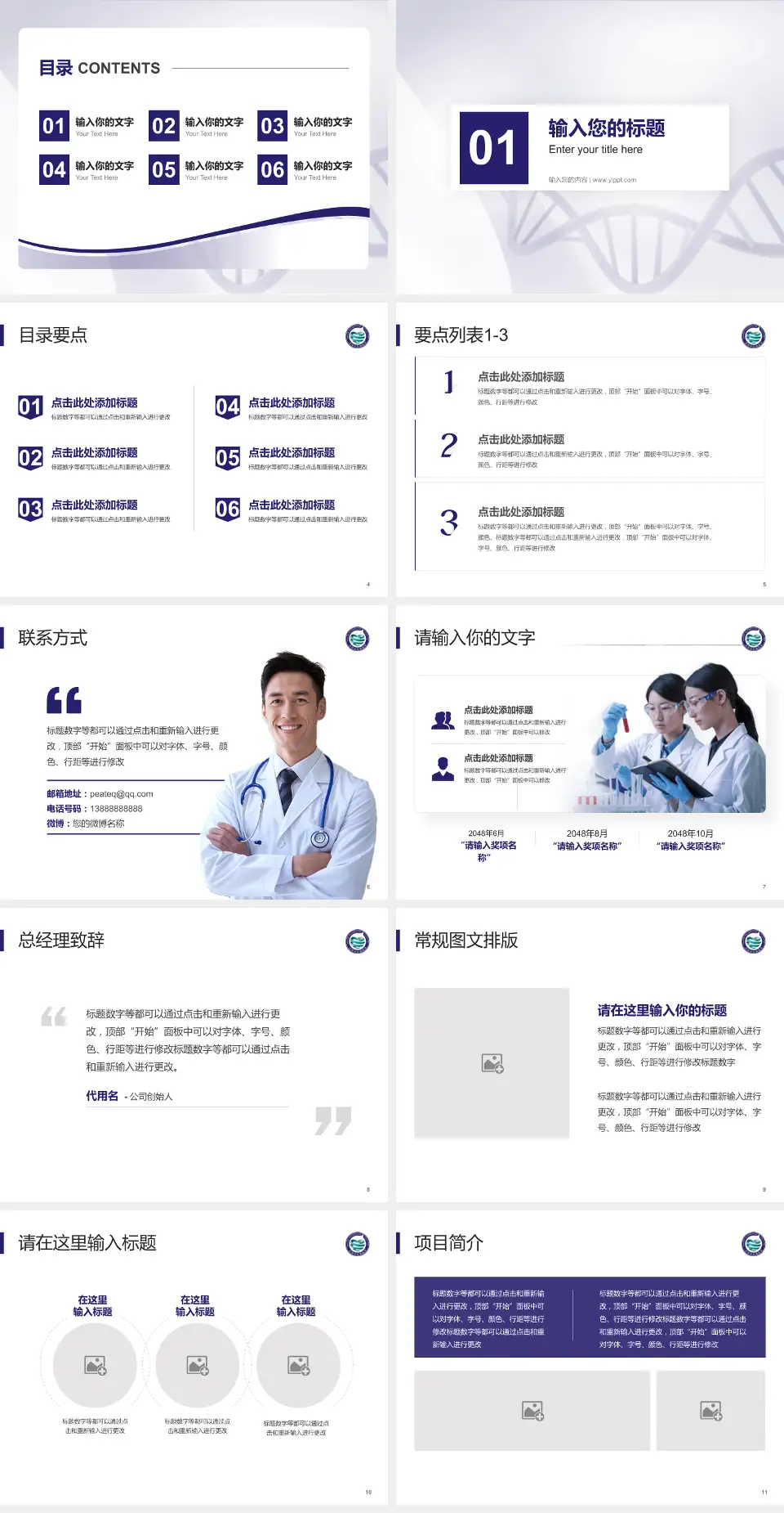 沈阳市肛肠医院项目申请与汇报PPT模板4:3格式幻灯片预览图2