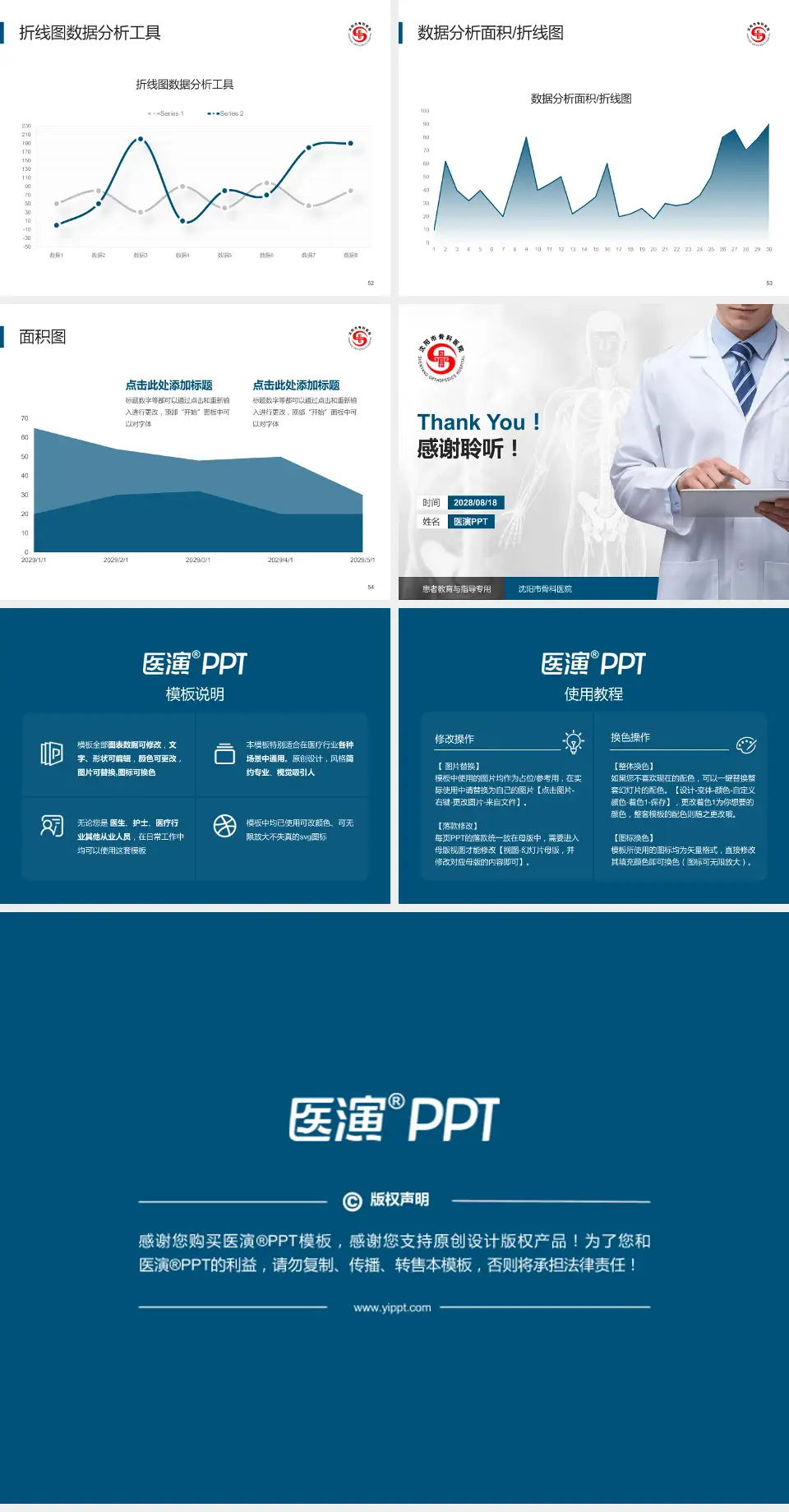 沈阳市骨科医院患者教育与指导PPT模板4:3格式幻灯片预览图7