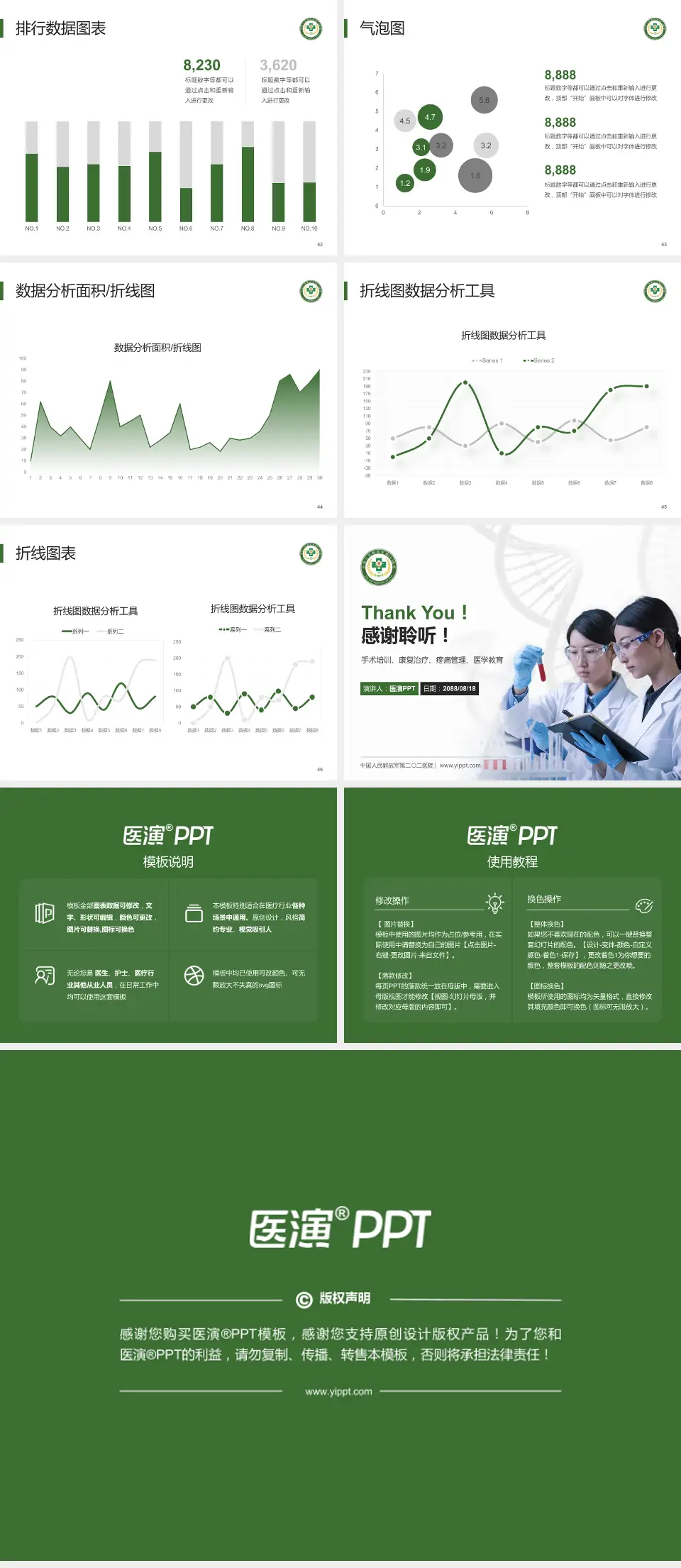 中国人民解放军第二〇二医院科研成果展示PPT模板4:3格式幻灯片预览图6