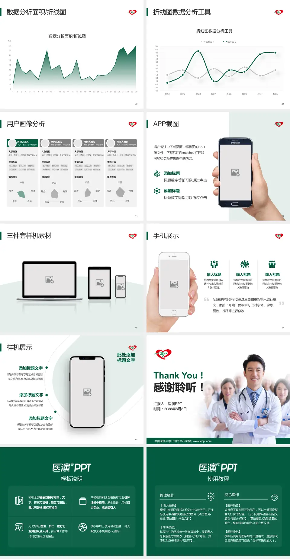 中国医科大学辽阳市中心医院科室介绍与推广PPT模板4:3格式幻灯片预览图6