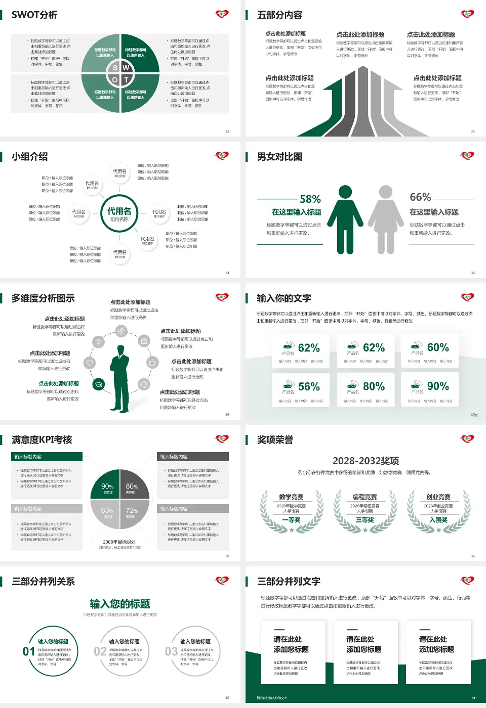 中国医科大学辽阳市中心医院医疗行业比赛专用PPT模板16:9格式幻灯片预览图5