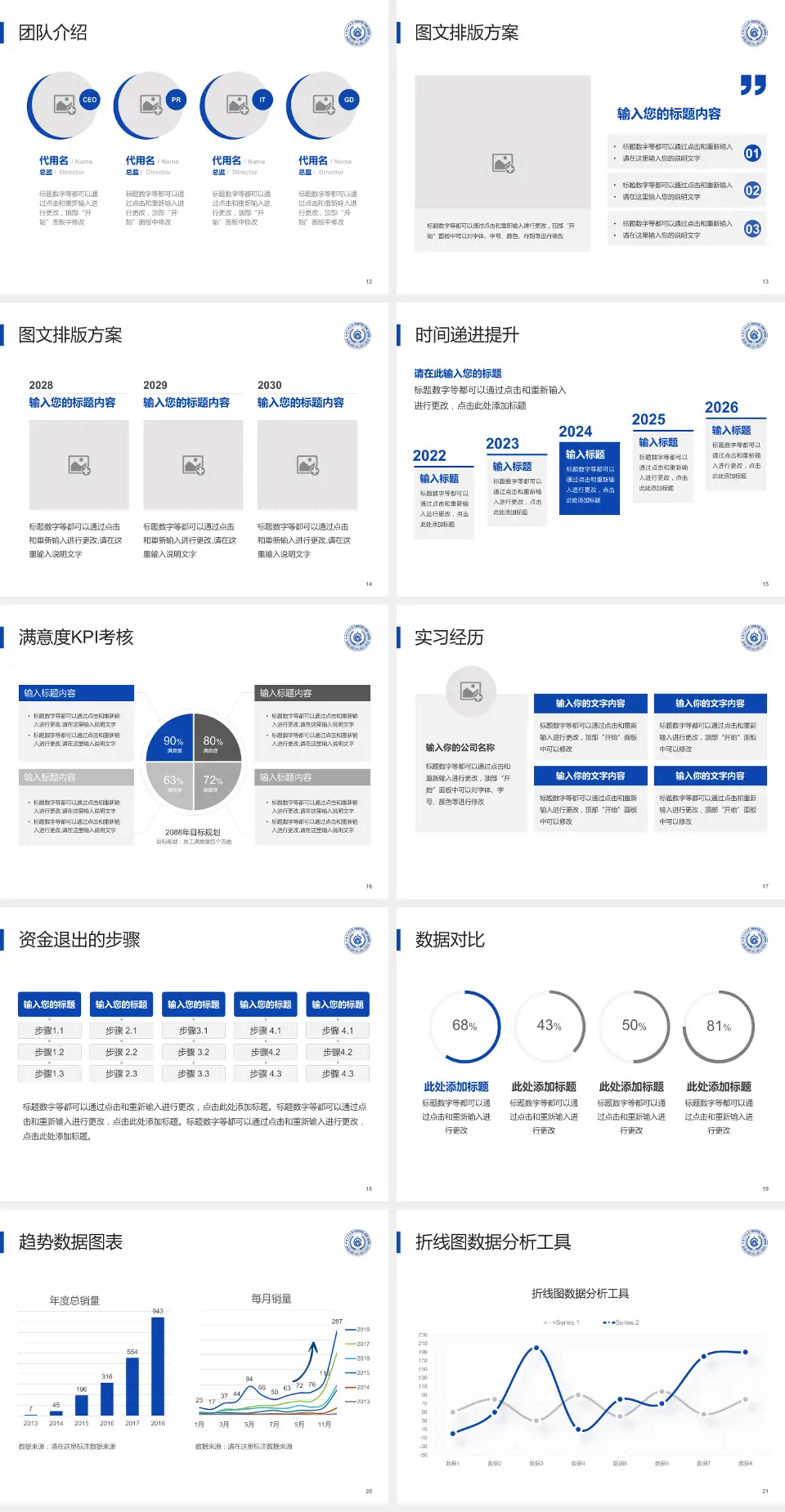中国医科大学附属口腔医院培训与教育PPT模板4:3格式幻灯片预览图3