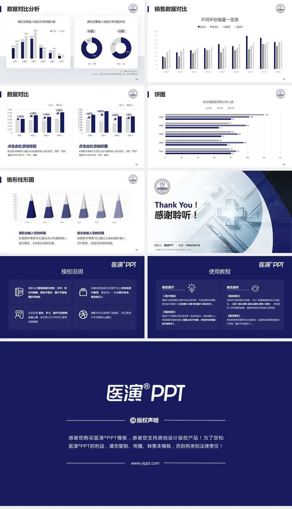 中国医学科学院整形外科医院国贸门诊部医疗行业比赛专用PPT模板16:9格式幻灯片预览图7