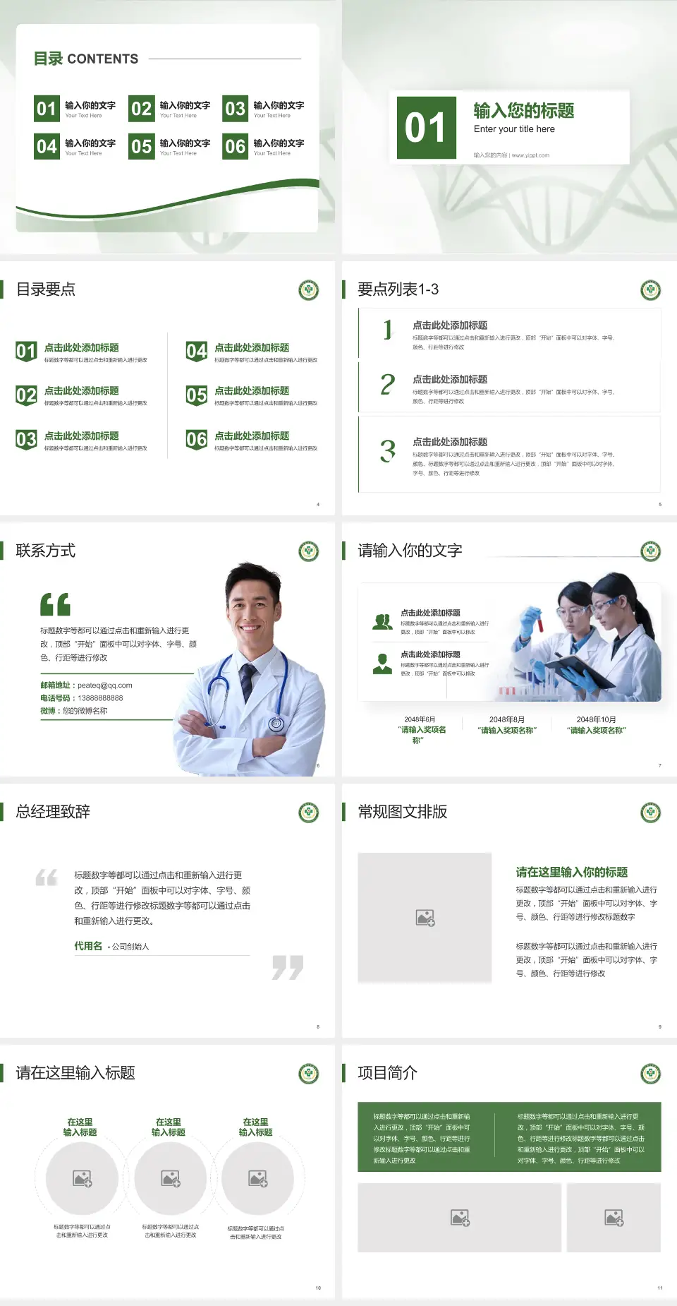 中国人民解放军第二〇二医院项目申请与汇报PPT模板4:3格式幻灯片预览图2